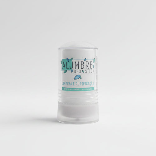 alumbre deo stick on a white backround