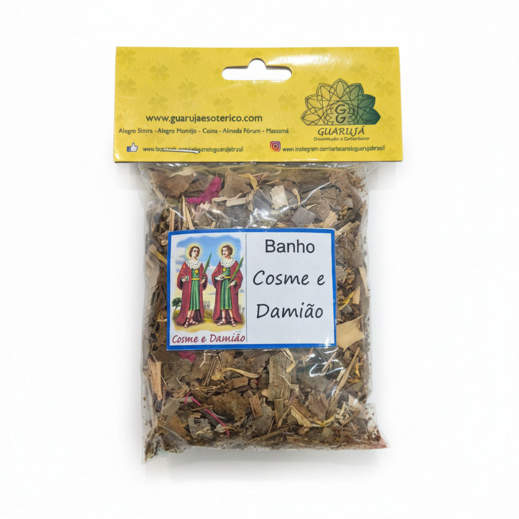 Packaged herbs with a label on a white background