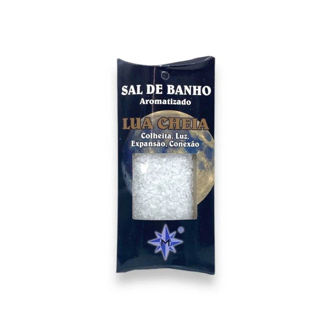 pack of bath salt with label " Lua Cheia"