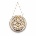 Decorative wall art with intricate design on a white wall