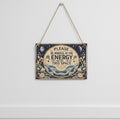 Decorative sign with motivational quote on a plain wall