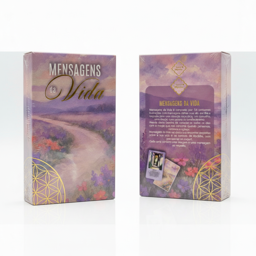 Mensagens da Vida oracle card deck – front and back view