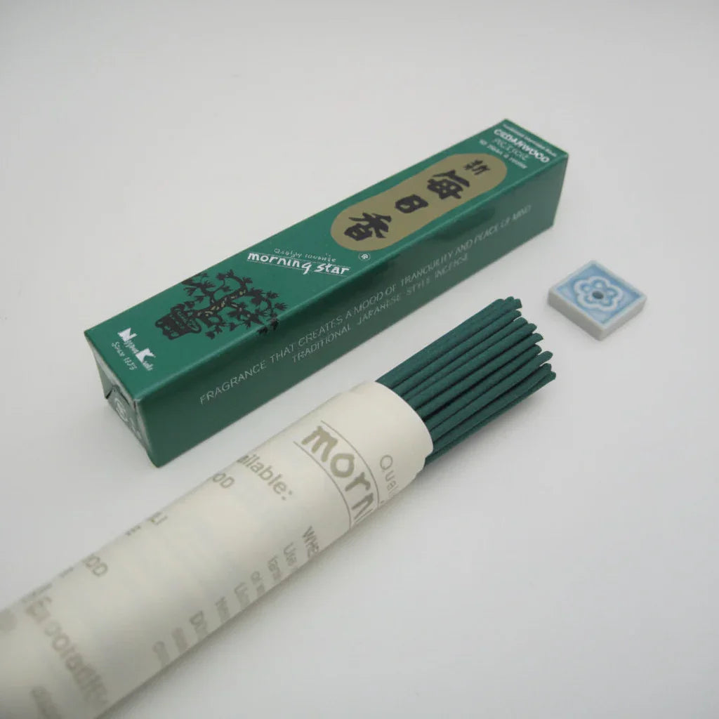 Incense sticks with packaging on a white background