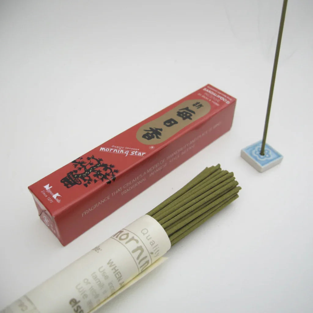Incense sticks with packaging on a white background