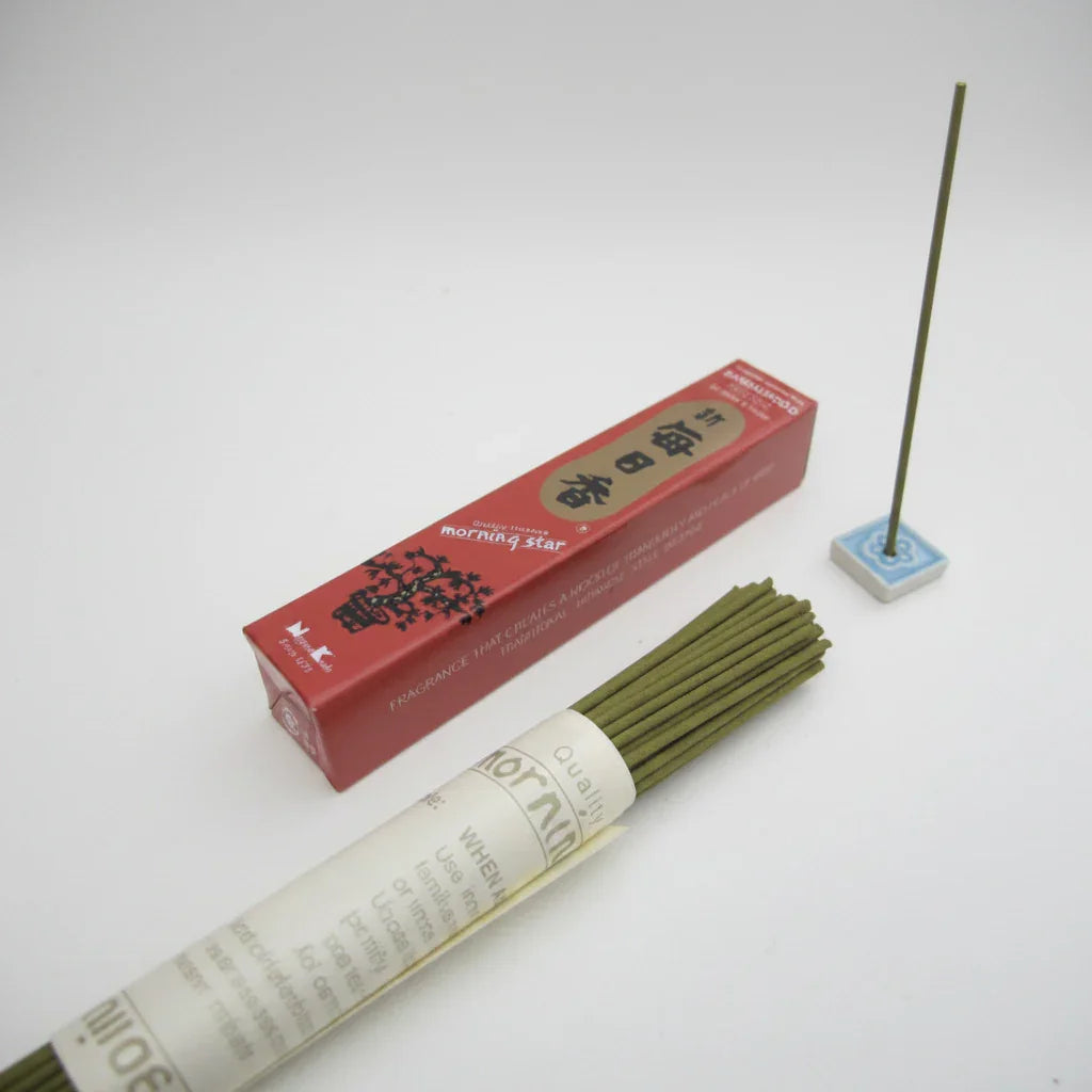 Incense sticks with packaging on a white background